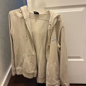 Large Patagonia cream zip hoodie